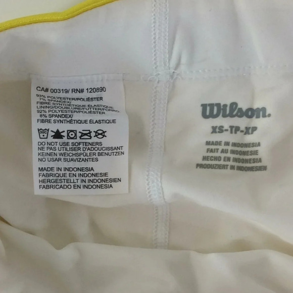 3/$30! Wilson Elysees Yellow Women’s Tennis Skort Skirt Size XS Lined NWT - Picture 7 of 8